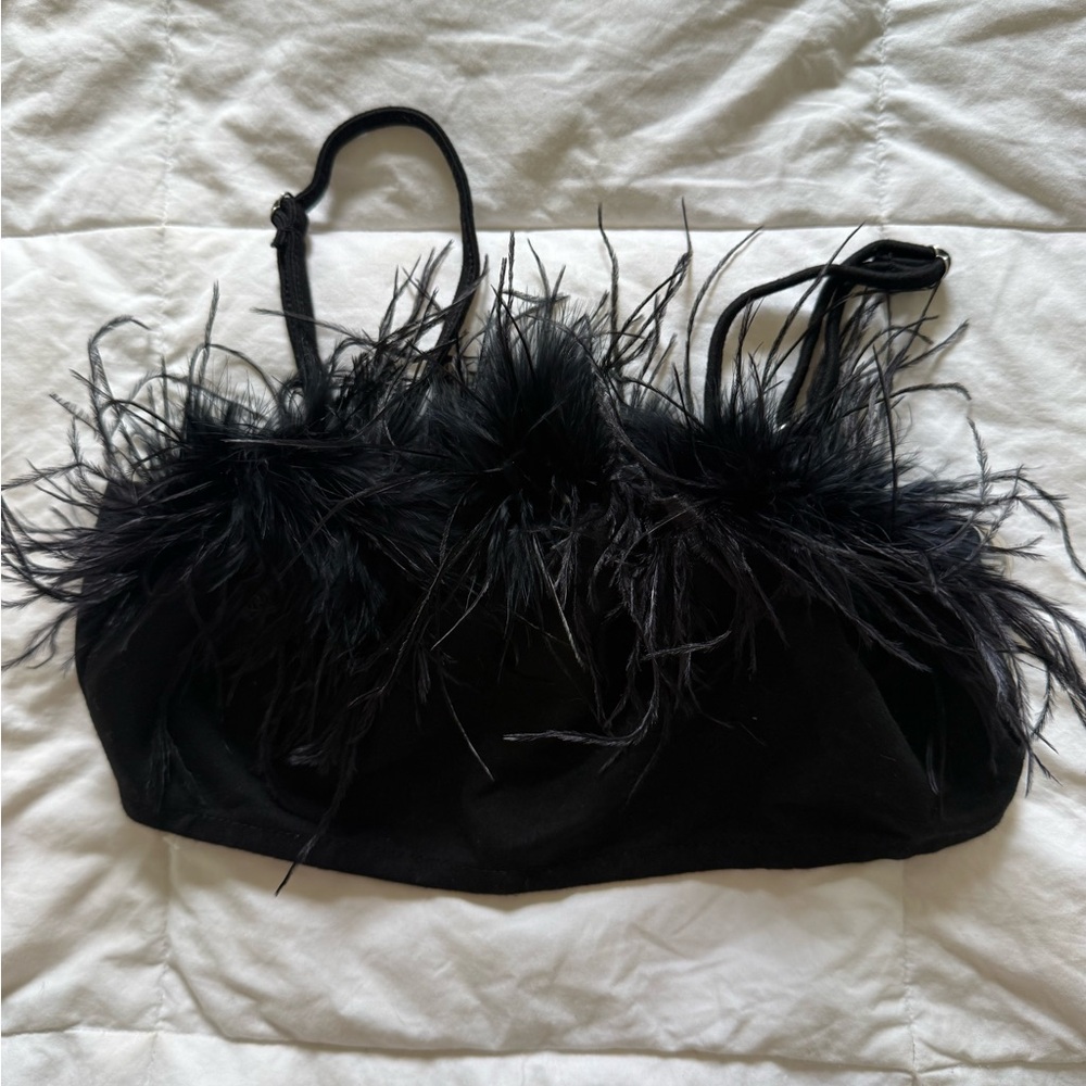 Black Feathered Tank